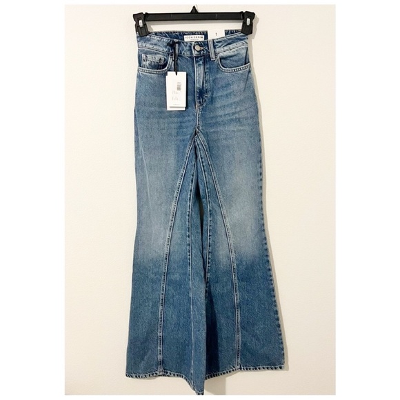 NWT ICON DENIM LA Flared High Rise Denim Jean 8025 Size 24 - Picture 1 of 7